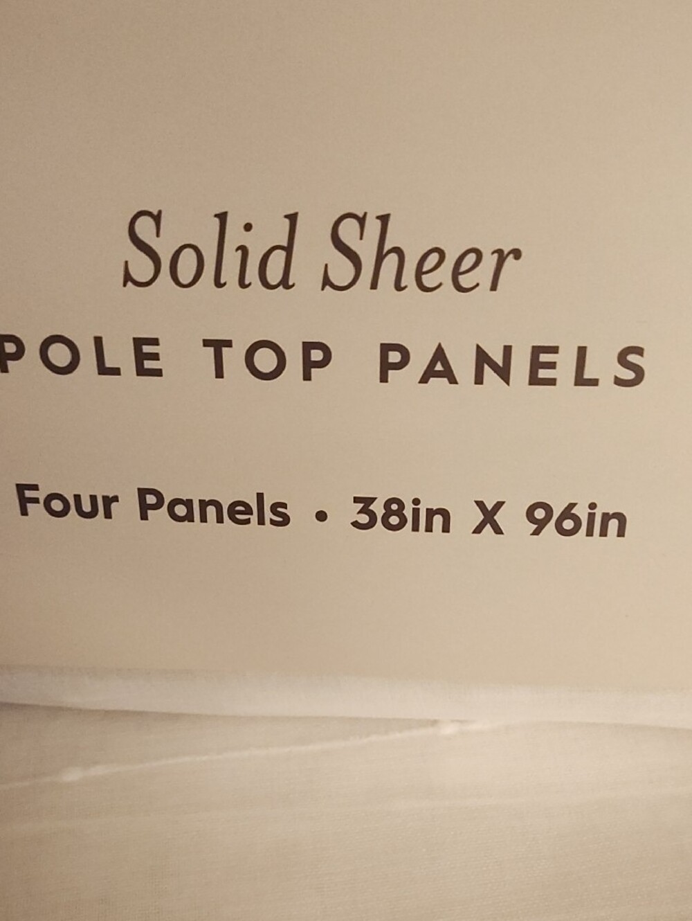 White Curtain Panels (Sheer) 4 Panels New With Tags 36x96 - Picture 9 of 10